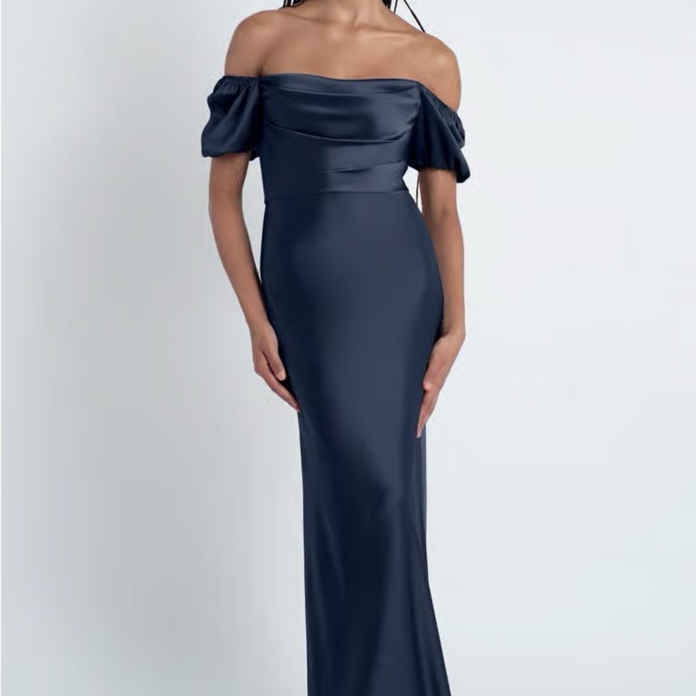 Jenny Yoo Strapless Gown in French Blue